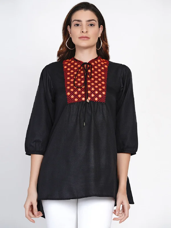 Black Embroidered Tunic