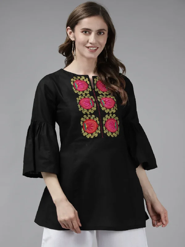 Black Embroidered Tunic