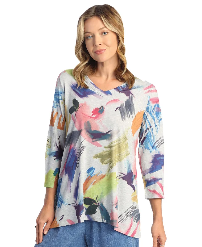 Vernet V-Neck High Low Tunic Top