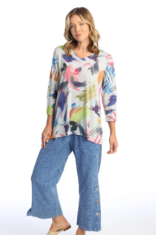 Vernet V-Neck High Low Tunic Top